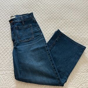 Madewell Patch Pocket Wide Leg Cropped Jeans